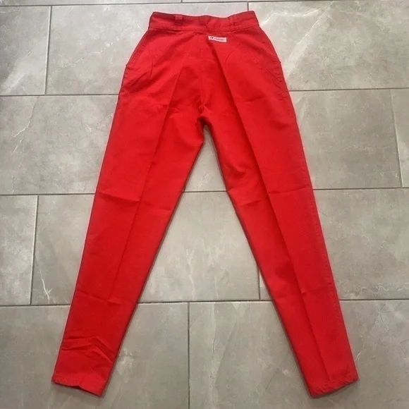 Mom Style High Rise Red Pants - Picture 7 of 9